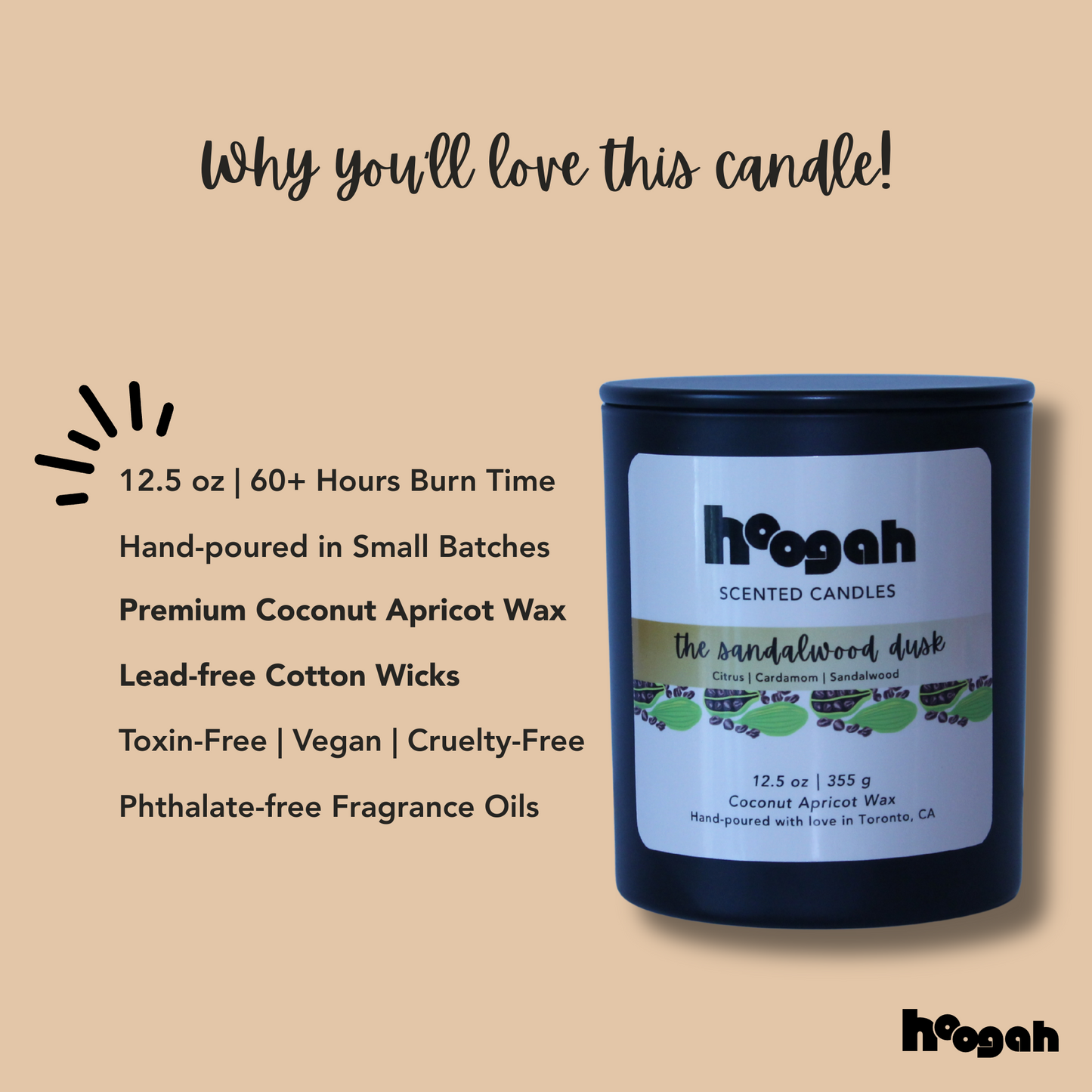 12.5oz - The Sandalwood Dusk (Scented Candle)